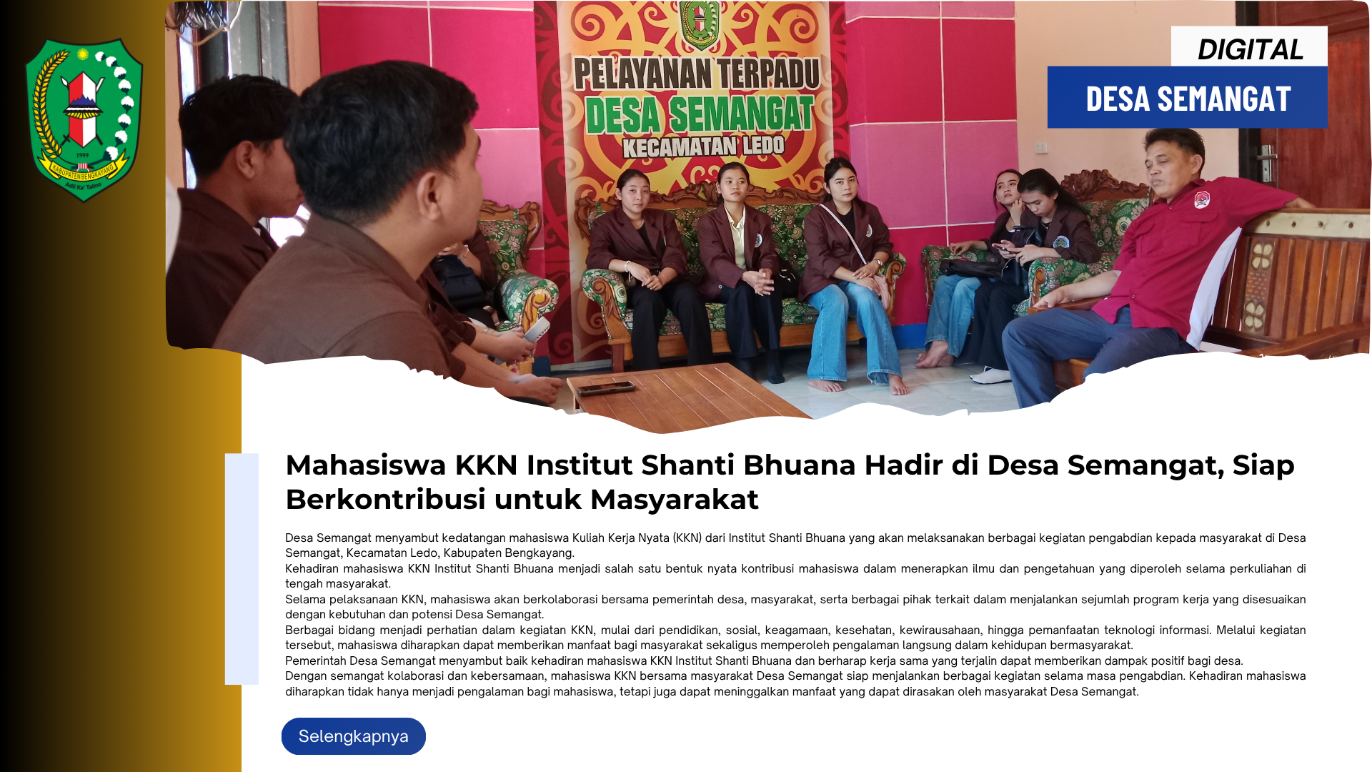 Mahasiswa KKN Institut Shanti Bhuana Hadir di Desa Semangat, Siap Berkontribusi untuk Masyarakat