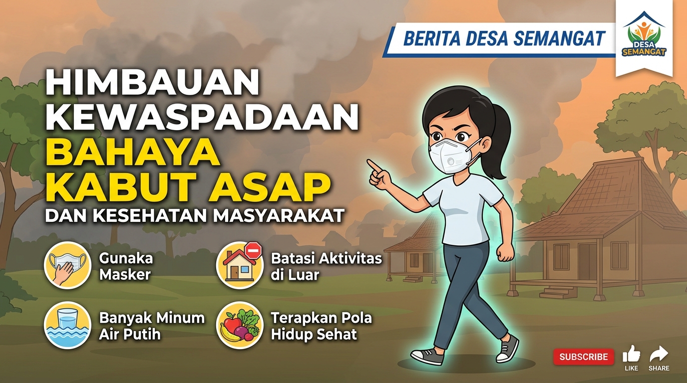 HIMBAUAN KEWASPADAAN BAHAYA KABUT ASAP DAN KESEHATAN MASYARAKAT DESA SEMANGAT